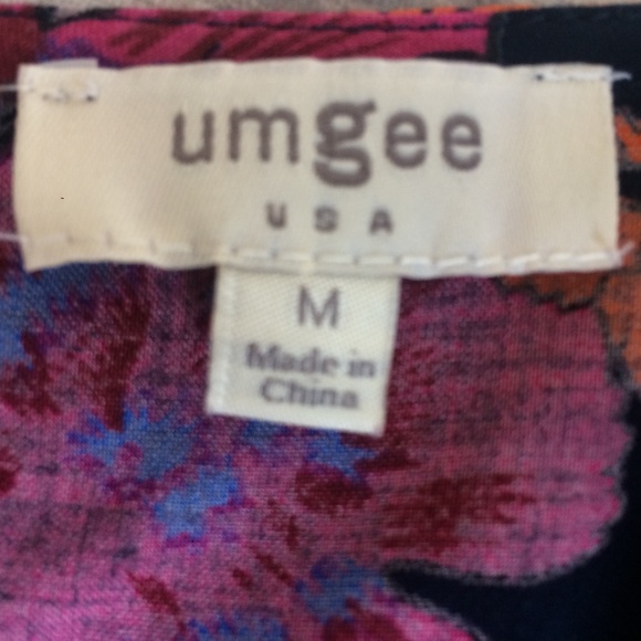 Umgee USA Women’s Small Floral Mini Dress with Wide Flowy Sleeves and Skirt - Picture 8 of 8